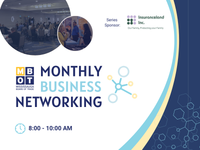 MBOT Monthly Business Networking graphic for Good Morning Mississauga